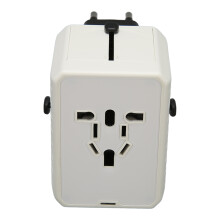 Hurtigladende internasjonal strømadapter med 2 USB C- og 4 USB A-porter Universell verdensomspennende strømadapter Flere sikkerhetsbeskyttelser