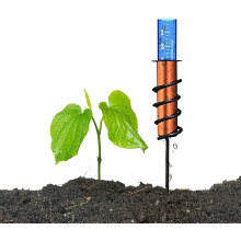 Copper Rain Gauge Outdoor Decorative with Large Floating Glass Tube for Garden and Yard