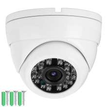 Dome Security Camera 1080P HD Manual Focus Zoom Lens 4 In 1 IR LEDs Night Vision Up To 20M Weatherproof Metal Housing CMOS Sensor Day Night