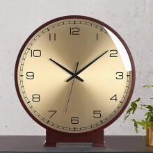 Vintage Wooden Mantle Clock 10 Inch Silent Quartz Battery Operated Solid Wood for Living Room