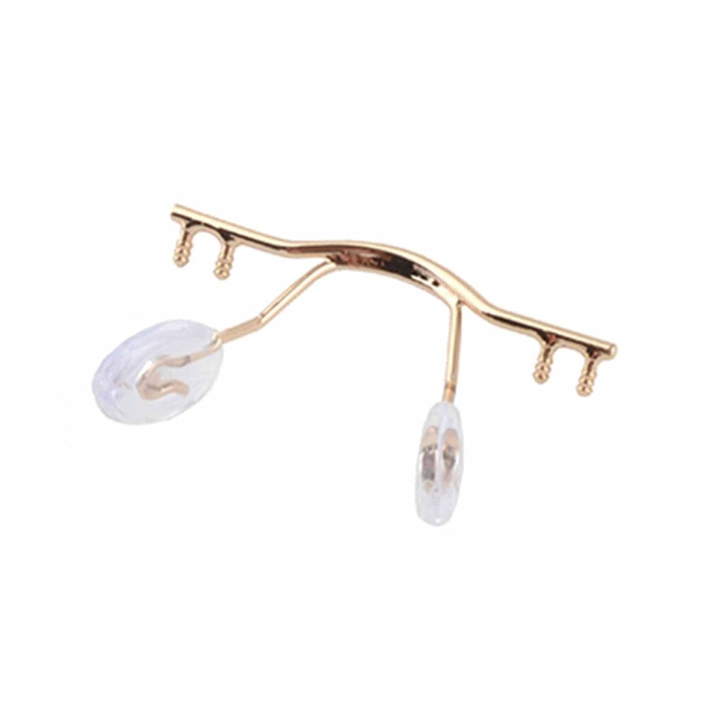 Eyeglass  Kit Gold Frameless Glasses Hinge Replacement Set with Nose Pads Durable Finish