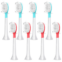 Kids Electric Toothbrush Heads Soft Bristles with Covers Compatible with Philips HX6321 HX6340 HX6032 HX6042 8 Pack