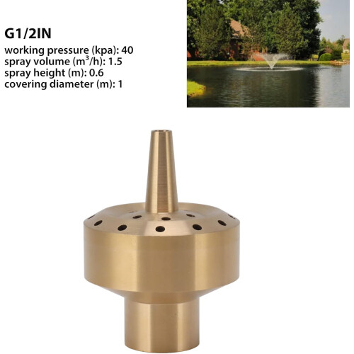 Fountain Nozzle Brass Column Multi Direction Jet for Garden Pond with Captivating MultiLayer Spray 2