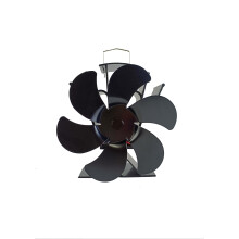 6 Blade Wood Stove Fan, Non Electric Fireplace Fan, Eco Heat Powered, 120% More Warm Air, Quiet