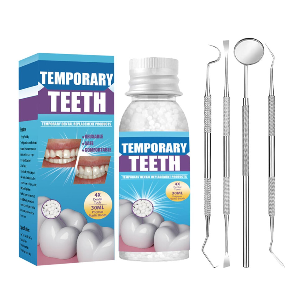 Tooth  Kit with 4 Dental Tools for Fast Temporary Tooth Filling and DIY Broken Teeth Restoration