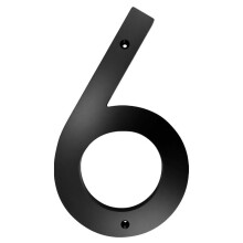 Modern Black Acrylic 3D House Numbers, 10 Inch Weatherproof Floating Address Plaque #6