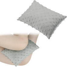 Knee Pillow for Side Sleepers Hip and Back Pain Relief, Small Travel Size with Washable Cover, Light Gray