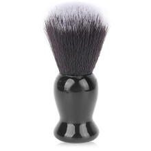 Black Shaving Brush and Barber Neck Duster with Soft Bristles for Easy Hair Removal at Home or Salon