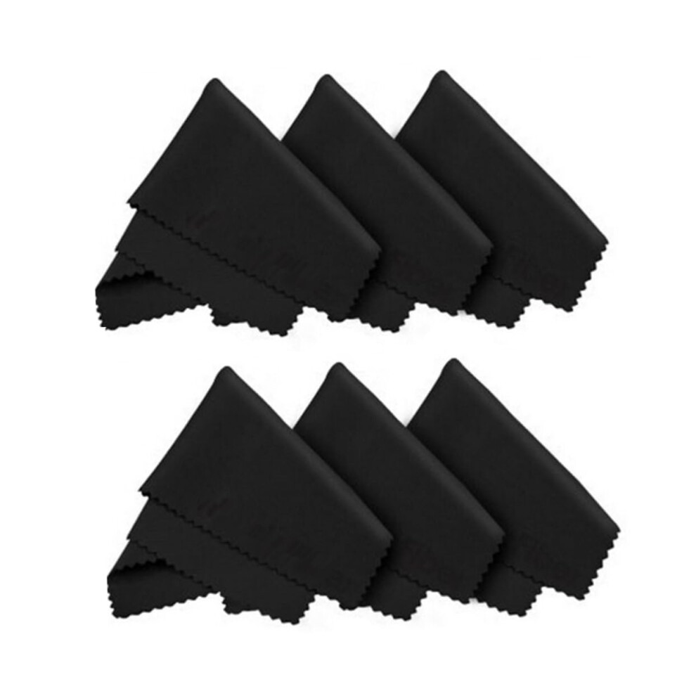 Microfiber Cleaning Cloths for Glasses Screens Tablets Electronics Dust Smudge Removal 6 Pack