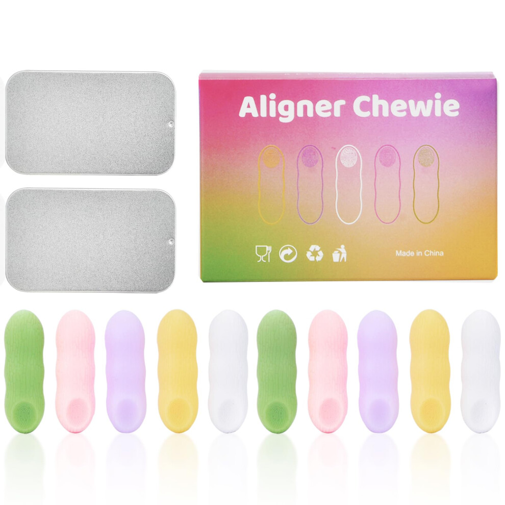 Aligner Chewies 10 Pack Clear Aligners Better Fit Non Slip Reusable Set for Invisalign Braces
