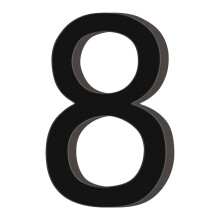 6 Inch Self Adhesive House Number 8, 3D Mirror Acrylic Address Sign for Home Office Hotel