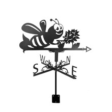 Metal Weathervane Outdoor Wind Direction Indicator Retro Garden Decoration Roof Mount Yard Use