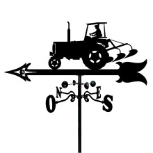 Weather Vane Farm Tractor Ornament Metal Wind Direction Indicator for Roof Yard Garden Decor