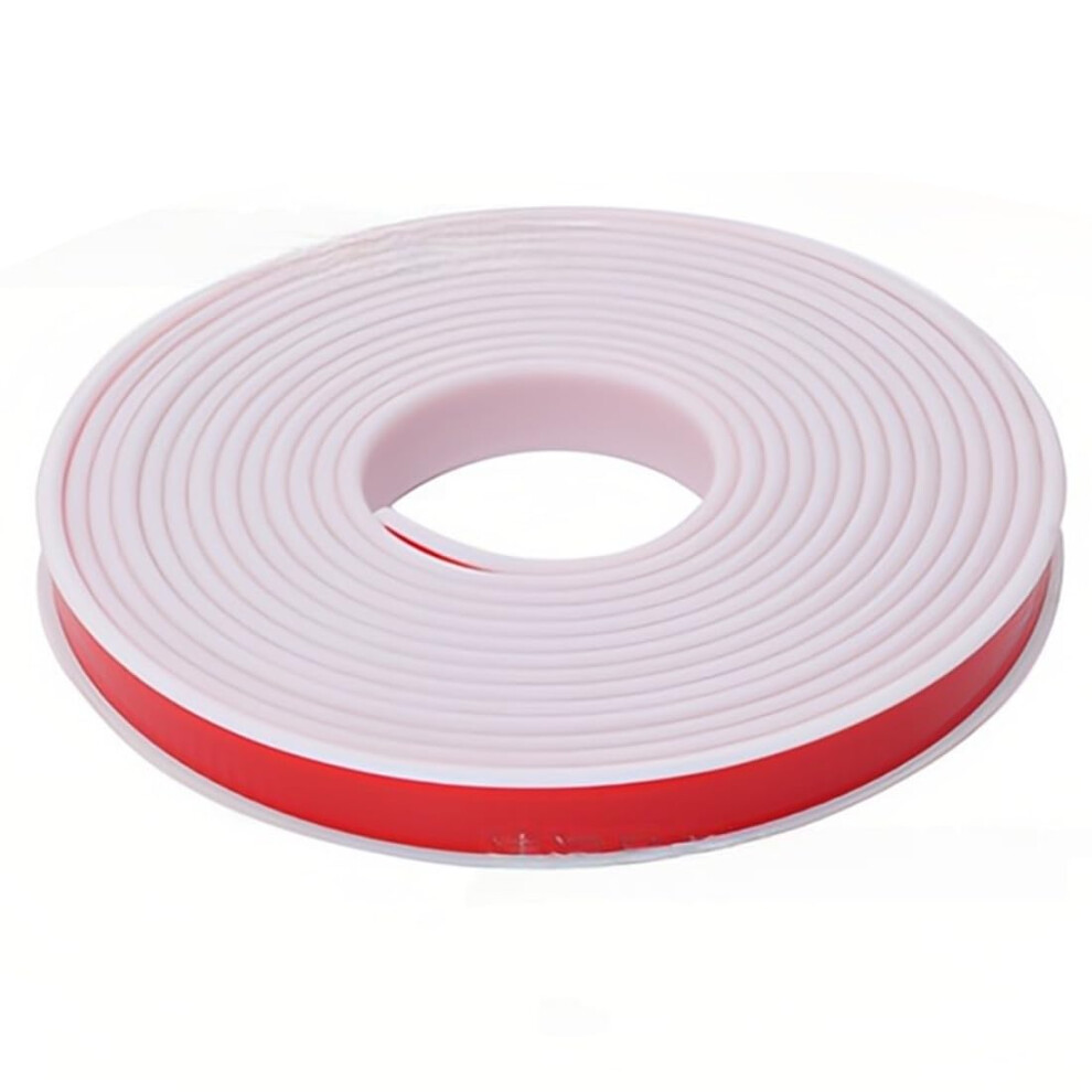 Furniture Edge Protector U Shape Edge Banding, Flexible TPE Trim for Cabinets Tables Desks 5m White