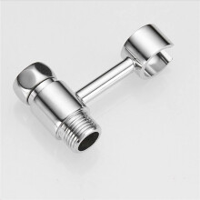 Shower Head Holder Chrome Brass 360 Rotating Bathroom Wall Mount with Hose Connector