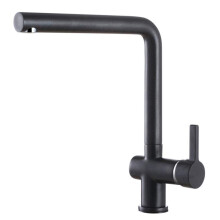 Black Kitchen Sink Mixer Tap Single Handle 360 Swivel Spout Brass Faucet Schwarz Painting
