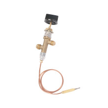 Gas Fireplace Control Valve Kit with Thermocouple, Flame Failure Safety, 3/8 Inch Flare Inlet Outlet