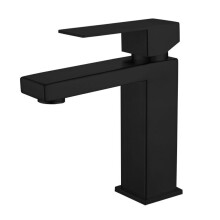 Basin Mixer Tap Black Stainless Steel Deck Mounted Bathroom Sink Faucet Hot Cold Water Chrome