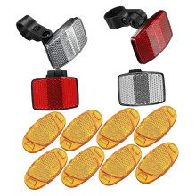 Bike Reflectors Kit Front and Rear Visibility Waterproof Safety Lights for Night Cycling