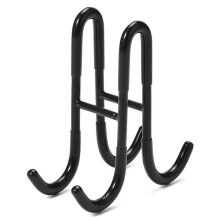 Stainless Steel Double S Shape Shower Door Hooks for Frameless Glass, No Drill Black