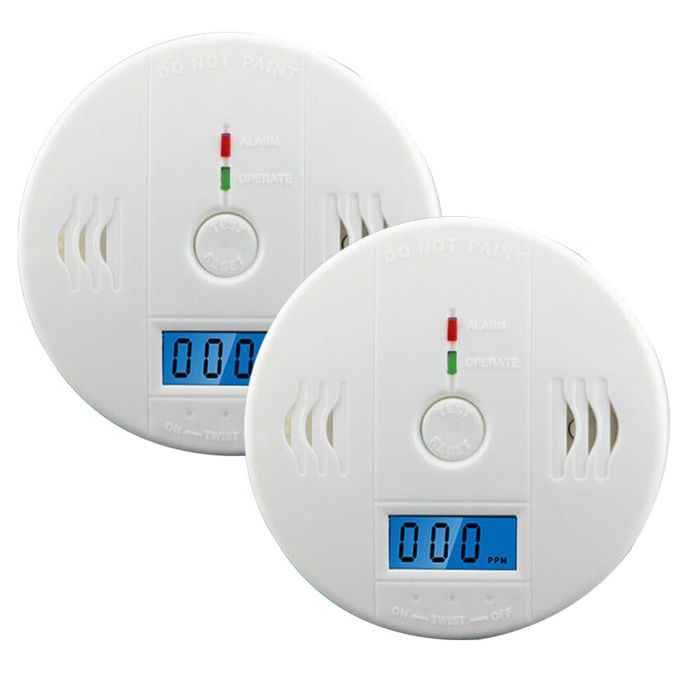 Carbon Monoxide Detector Alarm, Battery Operated Co Safety Device For Home Kitchen Bedroom Car, Ul 217/2034 Compliant, 2 Pack 9053599274513