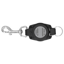 Plastic Retractable Keychain with Stainless Steel Hook & Safety Rope for Diving
