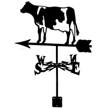 Weather Vane Stainless Steel Roof Mount Wind Direction Indicator for Outdoor Garden Yard Farm Retro Style (Style 3/4/5)
