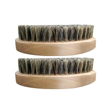 Shaving Brush Set for Men, Pure Bristle Beard Grooming Brush with Deep Pore Cleaning, 2 Pieces