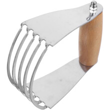 Stainless Steel Pastry Blender and Dough Cutter for Effortless Mixing with Non‑Slip Grip