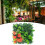 Artificial Grass Panel 25x25cm PP Leaf Wall Mat for Terrace, Bathroom and Home Decor Style E 2