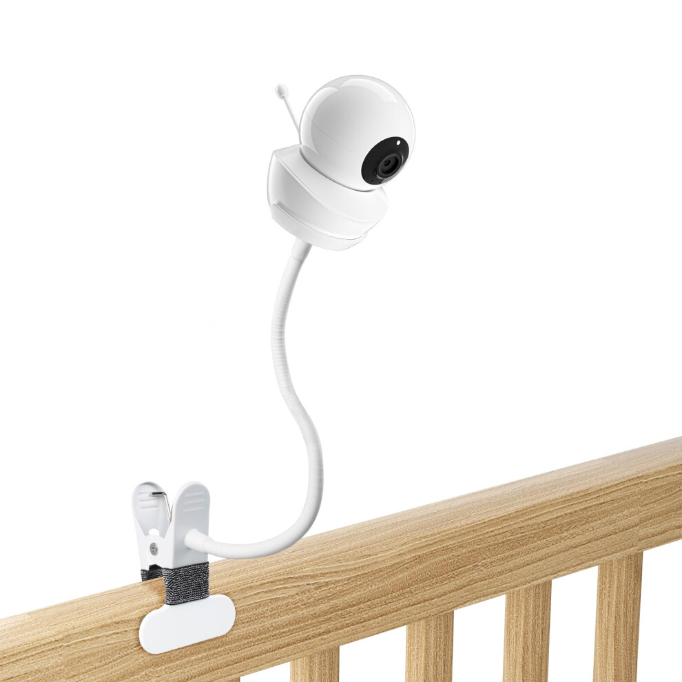 Baby Monitor Mount with Flexible Gooseneck Arm, Tool Clamp and Universal 1/4 Inch Fit