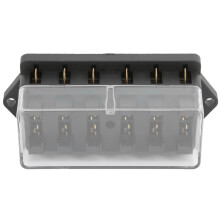6-Wege wasserdichter Sicherungsblock, 12V-24V, 30A, schwarz, Marine, Boot, Auto