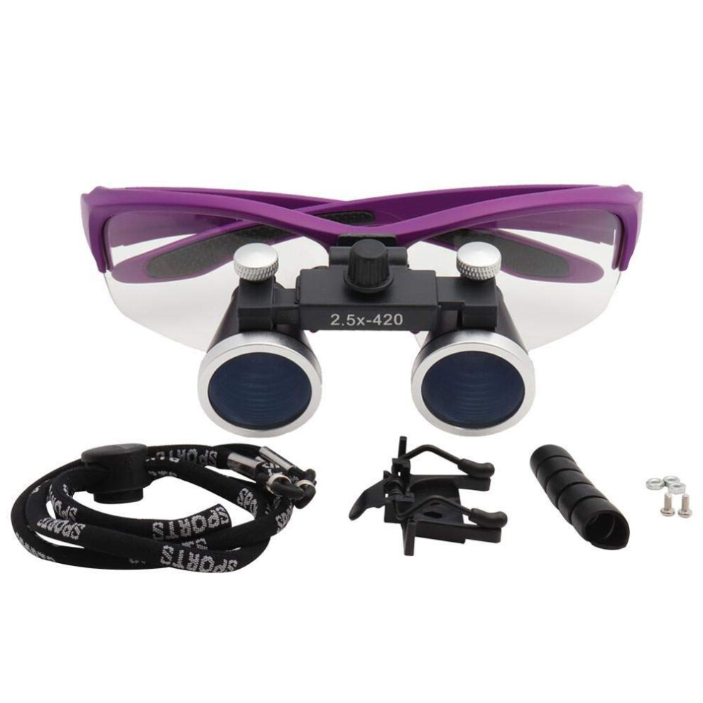 Dental Loupes 3.5X 420mm Head Mounted Magnifying Glasses for Dental Surgery with Adjustable Working Distance