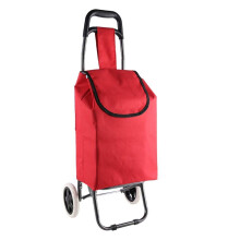 Foldable Shopping Trolley with Lightweight Aluminum Frame, Removable Bag, 30KG Capacity, Blue