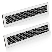 2 Pack Charcoal Microwave Filter with Aluminum Frame Compatible with FFMV152 to FGMV176 Replacement