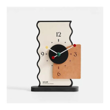 Mantelpiece Desk Clock Modern Minimalist Design for Living Room or Office Decoration (Grey)