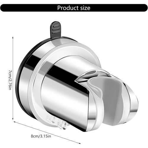 Adjustable Wall Mounted Shower Head Holder with Strong Suction Cup for Bathroom 1