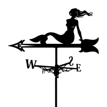 Stainless Steel Metal Weather Vane RustResistant Wind Direction Indicator for Roof and Garden