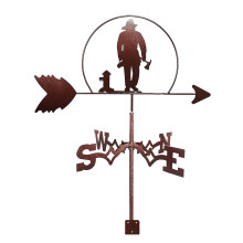 Stainless Steel Garden Weather Vane Wind Direction Indicator Outdoor Yard Farm Mount