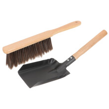 Fireplace Cleaning Kit with Hand Broom and Ash Shovel Set for Easy Home Maintenance and Storage