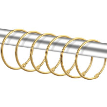 Shower Curtain Hooks Set of 12, Rustproof Metal Round Rings for Bathroom Rail