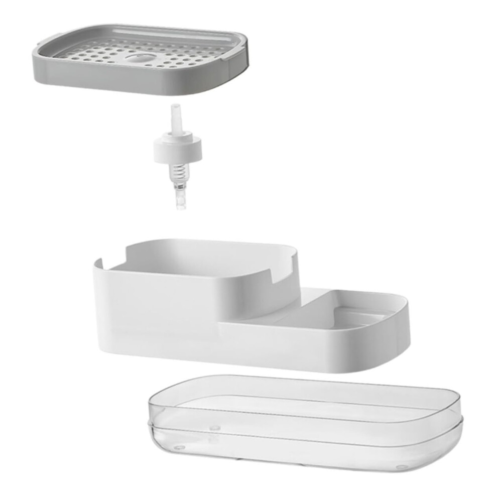 Kitchen Soap Dispenser With Sponge Holder, Controlled Dispensing, Detachable Easy Clean For Sink 9164114481498