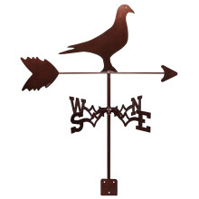 Weather Vane Retro Stainless Steel Wind Direction Indicator for Outdoor Garden Roof Yard Decor