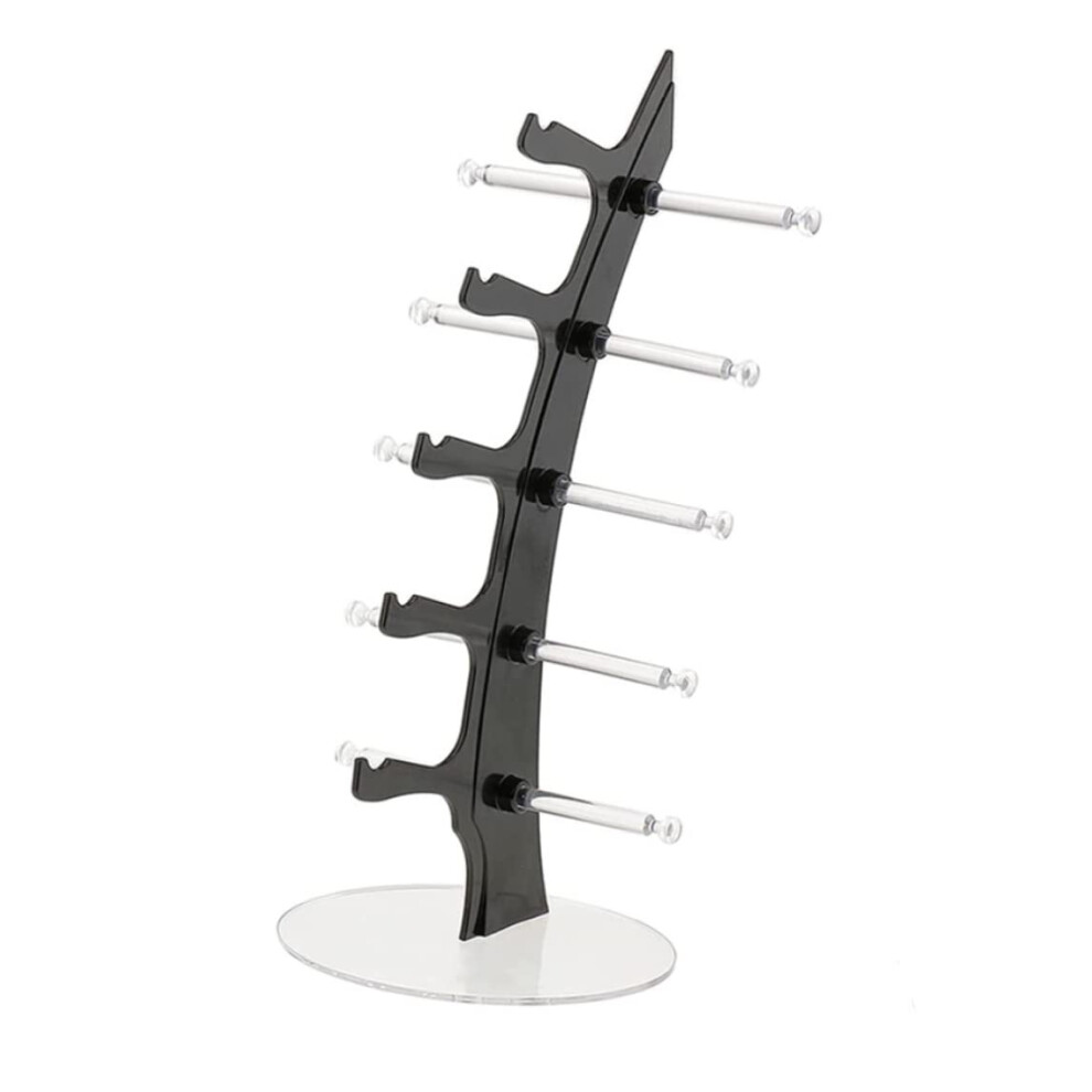 Acrylic Eyeglass Holder for 5 Pairs Sunglasses Organizer Rack Clear Eyewear Display Stand