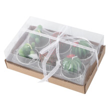 6pcs Cactus Shaped Smokeless Paraffin Wax Candles for Birthday Party Home Festival Décor