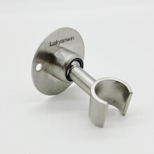 Stainless Steel Adjustable Shower Head Holder Wall Mount for Handheld Shower with Pivot Ball