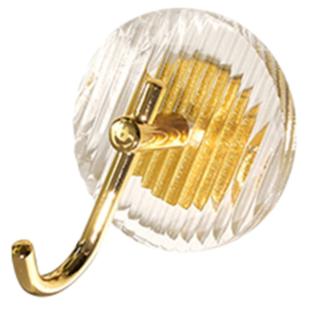 Adhesive Wall Hooks Strong Hold For Coats Towels Keys Bathroom Kitchen No Drill Gold 9174973805625