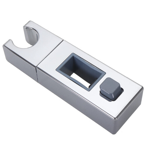Universal Adjustable Shower Head Holder Chrome with Height and Angle Adjustment for Bathroom