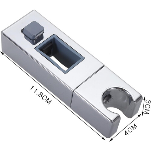 Universal Adjustable Shower Head Holder Chrome with Height and Angle Adjustment for Bathroom 2