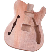 DIY SemiHollow Electric Guitar Body with FHole Cutouts Glossy Finish for Custom Builds